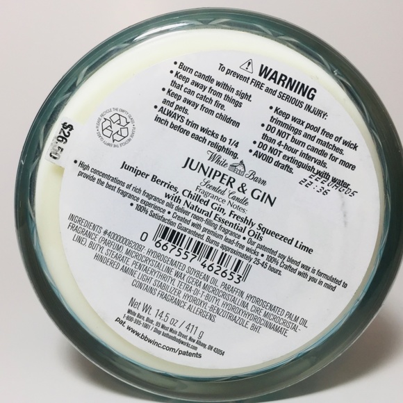 JUNIPER & GIN 3 Wick Candle - Picture 3 of 3